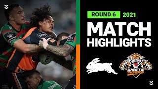 Rabbitohs v Wests Tigers Match Highlights  Round 6 2021  Telstra Premiership  NRL [upl. by Ynnahc]