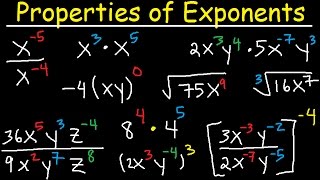 Properties of Exponents  Algebra 2 [upl. by Ahsirtap]