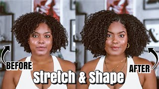 How To Stretch amp Shape Your WashNGo 2 Ways  Natural Hair [upl. by Allekim]