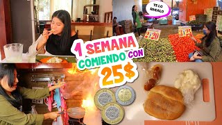 🌮1 SEMANA COMIENDO CON 25 PESOS💰 ¡En tiempos difíciles😭 ¿Nos regalan comidaCONNY MERLIN [upl. by Kayla]