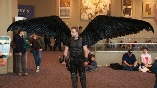 Fallen Angel Wing Costume  Articulating Wings [upl. by Atsirak]