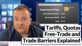 Tariffs Quotas Free Trade and Trade Barriers Explained [upl. by Larina]