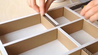 DIY Cardboard Drawer Organizer  An Easy Tutorial For Clever Storage Solutions [upl. by Silohcin]