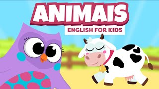 Inglês para Crianças 🐄 ANIMAIS em Inglês Infantil  Learn with BUBU [upl. by Nisaj120]