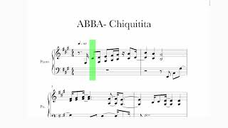 ABBA  Chiquitita Sheet Music [upl. by Aaronson]