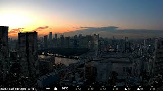 4K 東京 ライブカメラ Kachidoki sunset view Tokyo Live camera  Night [upl. by Gusta]