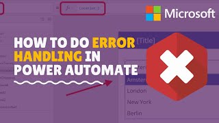 How to do error handling in Power Automate [upl. by Aikaj]