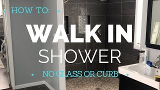 How to Build a Walk In Shower  Curbless  Durock Shower [upl. by Schechinger336]