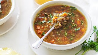 Mexican Lentil Soup Sopa De Lentejas [upl. by Oneg]