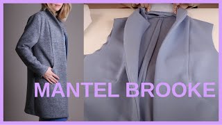 Mantel Brooke nähen  Taschen Kragen und Beleg [upl. by Melodee]