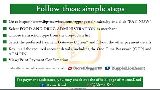 FDA Online Payment via Landbank LinkBizPortal Tutorial [upl. by Stacy127]