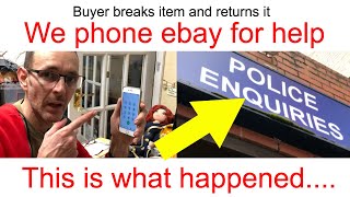 ebay buyer returns broken item  We ask ebay seller protection for help  Selling on ebay [upl. by Tarsus]