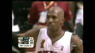 2004 NBA Finals  Detroit Pistons vs Los Angeles Lakers Game 4 Highlights [upl. by Yuji]