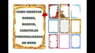 Cómo colocar marcos personalizados en word 2018 [upl. by Evin]