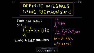 ❖ Calculating a Definite Integral Using Riemann Sums  Part 1 ❖ [upl. by Bryan841]