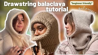 Drawstring Balaclava Tutorial beginner friendly [upl. by Loresz]