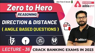 Direction and Distance Angle Based Questions P1  Reasoning  Adda247 Banking Classes  Lec 34 [upl. by Saba]