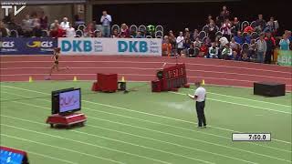 Konstanze Klosterhalfen Solo zum deutschen Hallenrekord  HallenDM 2018 Dortmund [upl. by Dyal]