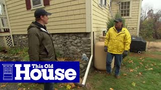 How to Drain Downspout Water Flow Away from a House  This Old House [upl. by Elinad]