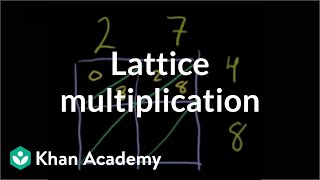 Lattice multiplication  Multiplication and division  Arithmetic  Khan Academy [upl. by Liana158]