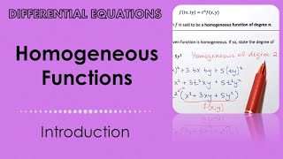 Homogeneous Functions [upl. by Ogaitnas]