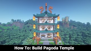 How To Build a Pagoda Temple in Minecraft Survival Use this Easy Minecraft Tutorial [upl. by Felty516]