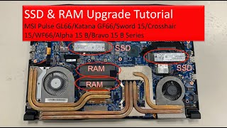 MSI PulseGL66KatanaGF66Sword Crosshair 15 amp CreatorPro M16WF66 Series Upgrade Tutorial [upl. by Quincey779]