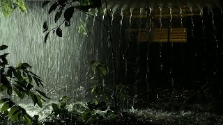 Deep Sleep Instantly With Heavy Rain On Roof amp Thunder  Relaxing Rain Sounds For Sleep Meditation [upl. by Nyrhtak]