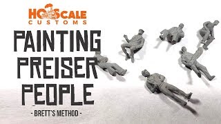 How to Paint HO Scale Preiser Figures Brett’s Technique [upl. by Obidiah]