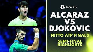 Novak Djokovic vs Carlos Alcaraz Match Highlights  Nitto ATP Finals 2023 [upl. by Mccreary]