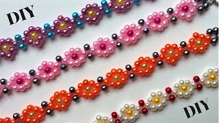 DIY Beaded bracelets Beading tutorial  Easy jewelry making [upl. by Basso]