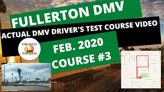 ACTUAL TEST ROUTE Fullerton DMV Behind The Wheel Driving Test Course Route Video  Tips To Pass Ca [upl. by Anirroc]