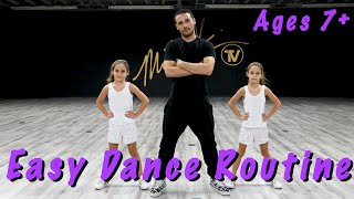 Easy Dance Routine  Hip Hop Dance Tutorial AGES 7  MihranTV [upl. by Ahcurb911]