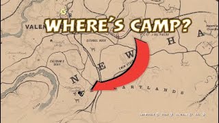 RDR2 Wheres Camp HERE Chapter 2 Caravan Camp Home Base On Map Red Dead Redemption 2 RDR2 [upl. by Bollay]