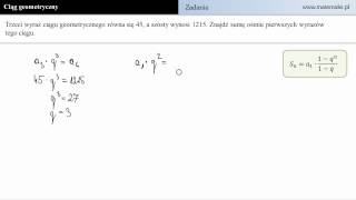 Ciąg geometryczny  zadanie 11 [upl. by Suryc]