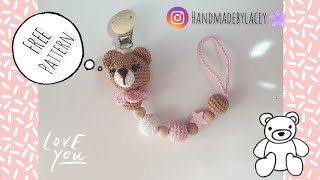 How To Make Pacifier Clip  TUTORIAL  Emzik Zinciri [upl. by Seyah]