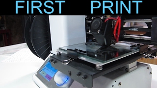 3D Printer Setup  Monoprice Select Mini  First Print [upl. by Higley927]