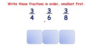 Order fractions with the same numerator [upl. by Ardnohs]