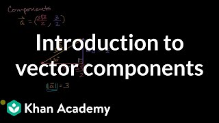 Introduction to vector components  Vectors  Precalculus  Khan Academy [upl. by Danby422]