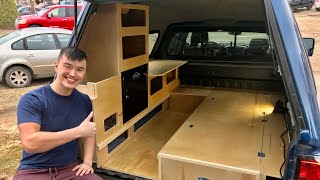 Awesome Truck Camping Build  NEW DESIGN  Part 1 [upl. by Aiblis760]