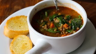 French Green Lentil Soup Recipe [upl. by Inoliel]