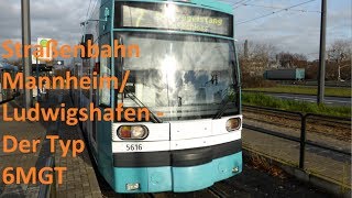 Straßenbahn MannheimLudwigshafen  Der Typ 6MGT HD [upl. by Selia]