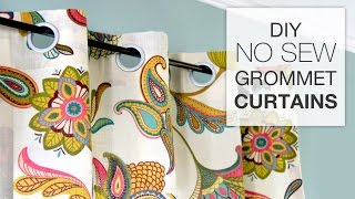 How to Make No Sew Grommet Curtains [upl. by Eislel]