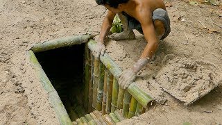 Building The Most Secret Underground Bamboo House By Ancient Skill [upl. by Neelyak]