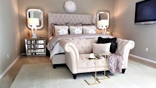 NEW Luxury Master Bedroom Tour and Decor Tips amp Ideas [upl. by Ecnarwal]