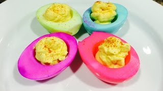 Recipe Colorful Deviled Eggs [upl. by Ydnab]