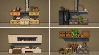 Minecraft 8 Kitchen Design Ideas  Easy Tutorial [upl. by Asyl]