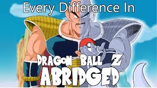 Every Difference In Dragon Ball Z Abridged [upl. by Okeim197]