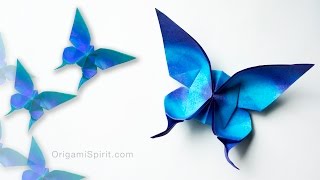 How to Fold an Origami Butterfly  Mariposa UPDATED VERSION Actualizada [upl. by Nyladnarb375]