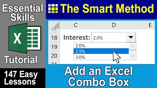 0902 Add a Combo Box DropDown List form control without VBA [upl. by Lemhaj]